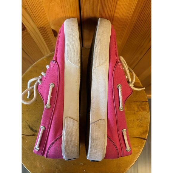 Polo Ralph Lauren Lilia canvas stripes pink size 9B  - Picture 7 of 9